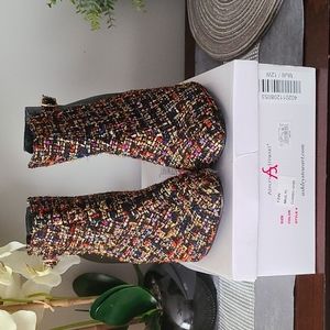 Ashley Stewart Size 12W Booties with buckle. Color: Multicolor. Worn few times